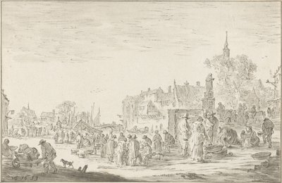 魚市場 作： Cornelis Ploos van Amstel (signed by artist)