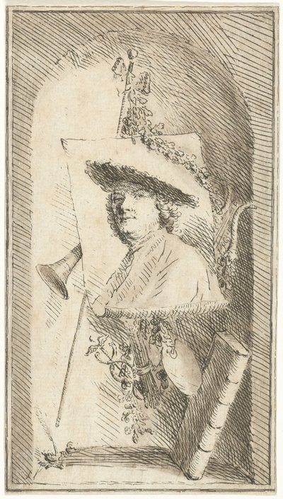 Cornelis Ploos van Amstelの自画像 作： Cornelis Ploos van Amstel (signed by artist)