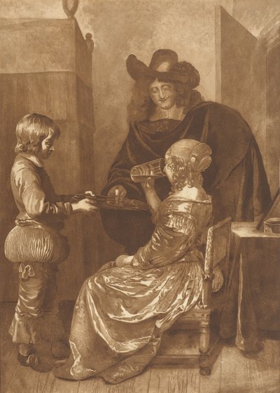 ページを持った紳士淑女 作： Cornelis Ploos van Amstel