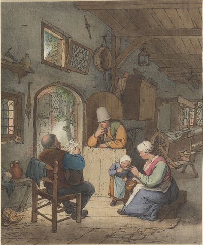 インテリアの新聞リーダー 作： Cornelis Ploos van Amstel