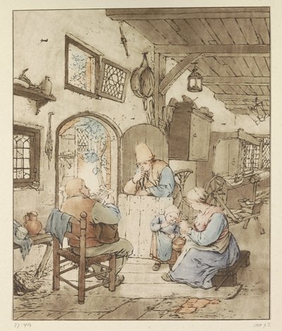 インテリアの新聞リーダー 作： Cornelis Ploos van Amstel