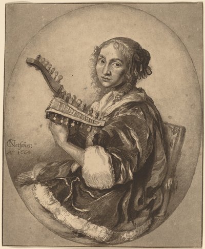 双頭のリュートを持つ貴婦人 作： Cornelis Ploos van Amstel
