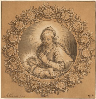 マドンナとチャイルド、1769年。 作： Cornelis Ploos van Amstel