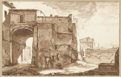 旅行者とラバのゲート 作： Cornelis Ploos van Amstel