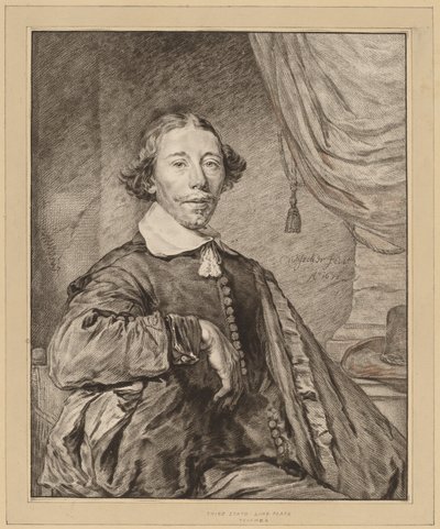 座っている男の肖像 作： Cornelis Ploos van Amstel
