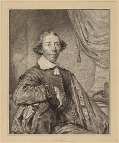 座っている男の肖像 作： Cornelis Ploos van Amstel