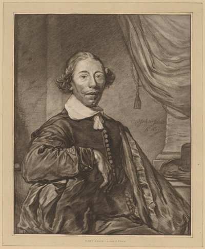 座っている男の肖像 作： Cornelis Ploos van Amstel