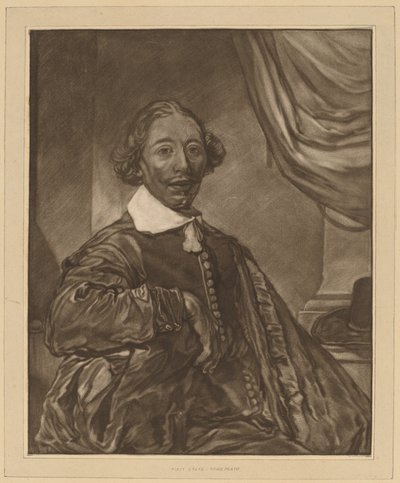 座っている男の肖像 作： Cornelis Ploos van Amstel