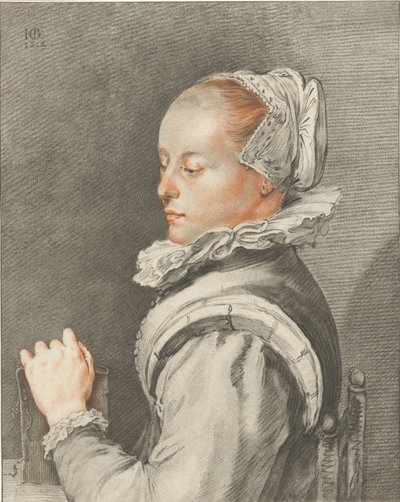 若い女性の肖像画 作： Cornelis Ploos van Amstel