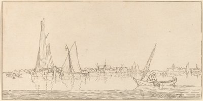 町のある川 作： Cornelis Ploos van Amstel