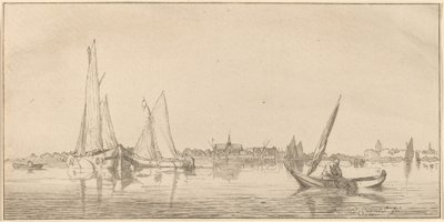 町のある川 作： Cornelis Ploos van Amstel