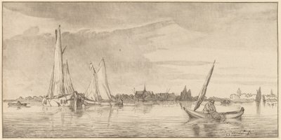 町のある川 作： Cornelis Ploos van Amstel