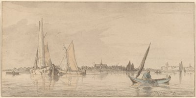 町のある川 作： Cornelis Ploos van Amstel