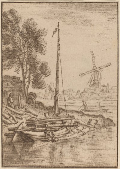 Winding River、1761 年、1765 年に出版。 作： Cornelis Ploos van Amstel