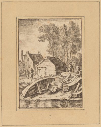 造船所 作： Cornelis Ploos van Amstel after Herman Saftleven