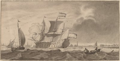 Yの軍艦 作： Cornelis Ploos van Amstel and Bernhard Schreuder, after Ludolf Backhuysen