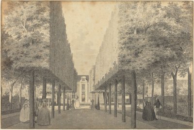 オランダ庭園を楽しむご列席の皆様 作： Cornelis Pronk