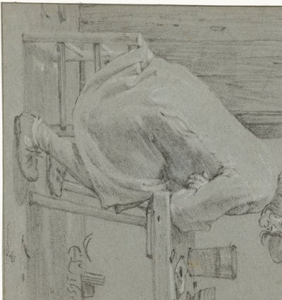 テーブルに座っている男 作： Cornelis Saftleven