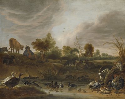動物のいる風景 作： Cornelis Saftleven