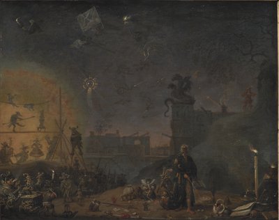 日曜の子供のビジョン 作： Cornelis Saftleven