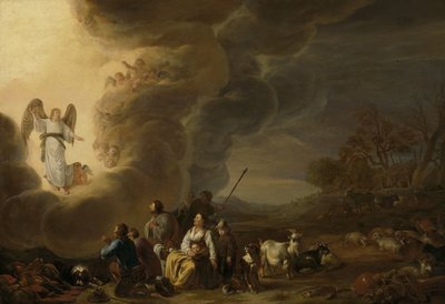 羊飼いへの告知 作： Cornelis Saftleven