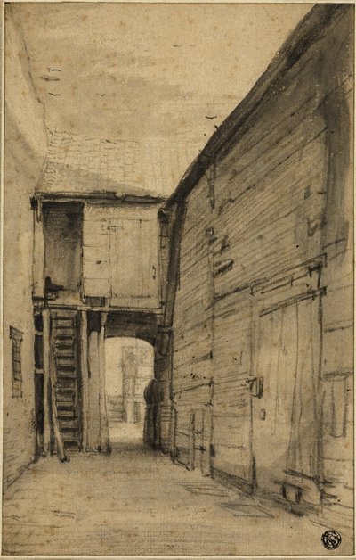 古い家の庭 作： Cornelis Saftleven