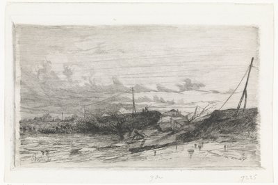 アーネムの堤防決壊、1855 年 作： Cornelis Springer