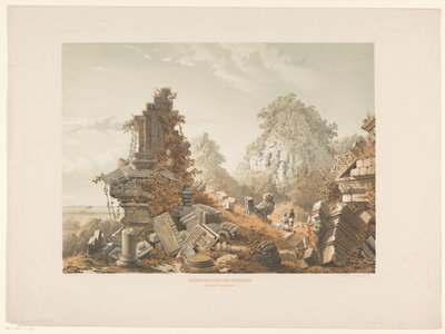Tjandi Lora Djongrangの遺跡 Tjandi-Lora Djongrang の遺跡。 Residence Jocjakerta (オブジェクトのタイトル) 作： Cornelis Springer