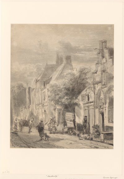 ハルダーウェイクのストリート ビュー 作： Cornelis Springer