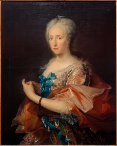 女性の肖像、左に3/4の人物 作： Cornelis Troost