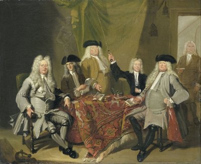 1724年のアムステルダムのCollegium Medicumの検査官 作： Cornelis Troost