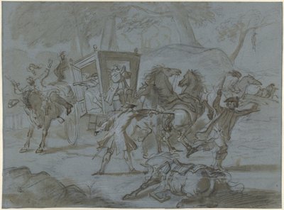 馬車で強盗 作： Cornelis Troost