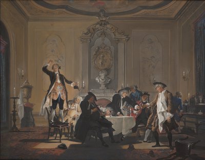 「小屋で噂があった」 作： Cornelis Troost