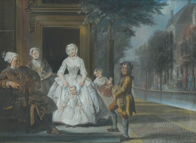 オルガングラインダー、1743 作： Cornelis Troost