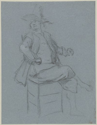座った鳴き声、頭を後ろに向けて左に 4 分の 3 作： Cornelis Troost