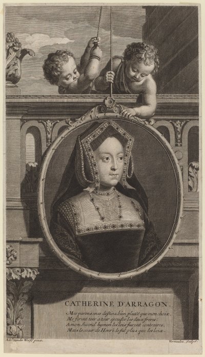キャサリン・ダラゴン (キャサリン・オブ・アラゴン) 作： Cornelis Vermeulen after Adriaen van der Werff