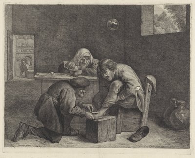 医者を持つ男 作： Cornelis Visscher (II)