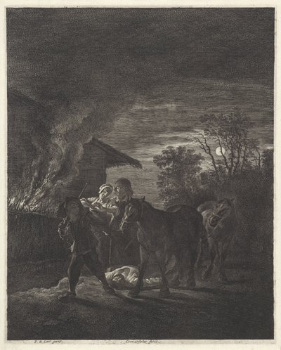 馬の盗難 作： Cornelis Visscher (II)