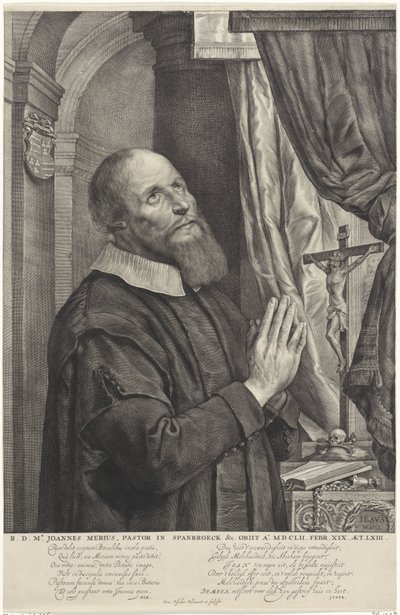 Joannes van der Meerの肖像 作： Cornelis Visscher (II)