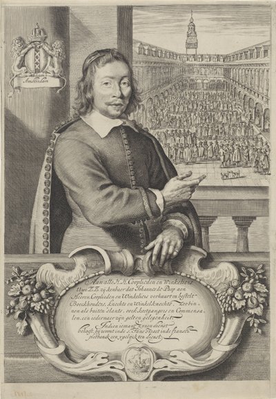 Johannes de Paepの名刺 作： Cornelis Visscher (II)