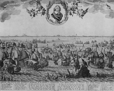 スケベニンゲンの戦い、c1653 作： Cornelis Visscher