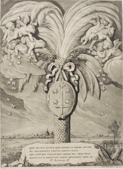 ハールレムの国章、オランダ、ゼーラント、西フリージアの伯爵夫妻の巻末 作： Cornelis Visscher