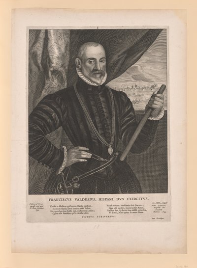 フランシスコ・バルデス（スペイン人指揮官、『Quatuor Personae』より 作： Cornelis Visscher