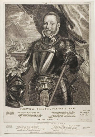 Lodewijk Boisot、ゼーラント提督、Quatuor Personae のプレート 4 作： Cornelis Visscher