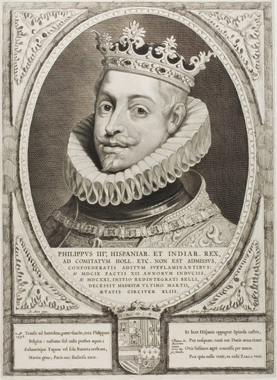 スペイン王フィリップ3世、オランダ公国、ゼランド公国、フリジア公国より 作： Cornelis Visscher