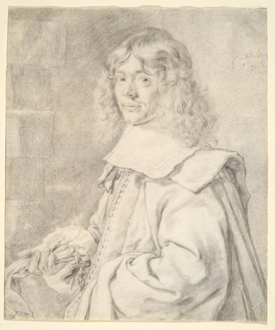 若い男の肖像 作： Cornelis Visscher