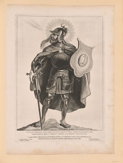 聖ガングルフス（オランダ南北の聖人より 作： Cornelis Visscher