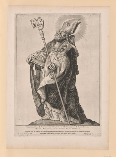 北と南のオランダの聖人より、聖ウィレブロー 作： Cornelis Visscher