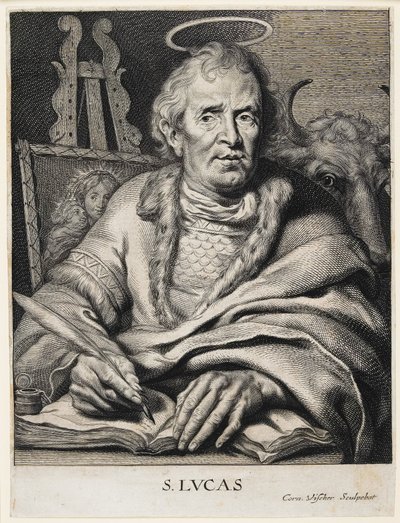 聖ルカ 作： Cornelis Visscher