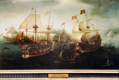 海戦の様子（絵画 作： Hendrick Cornelisz. Vroom